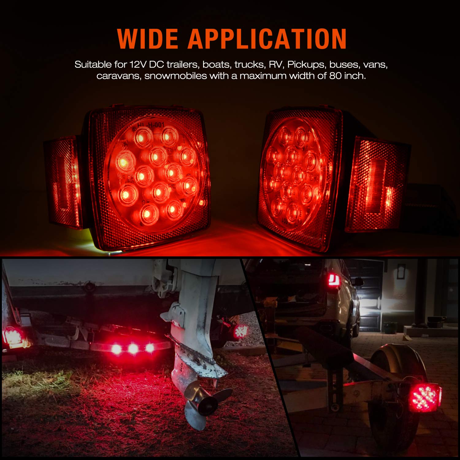 Foto 8 pulgar | Kit De Luces Led Sumergibles Nilight Square Ip68 12 V Para Remolque - Venta Internacional.