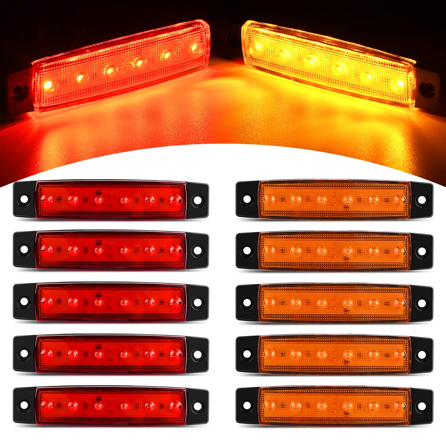 Foto 2 pulgar | Luz Indicadora Led Nilight Tl-13, 10 Unidades, Color Rojo Ámbar Para Camión - Venta Internacional.