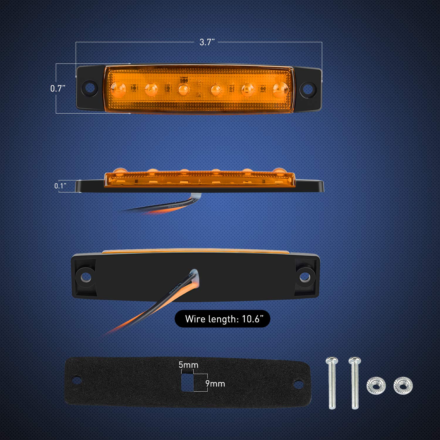 Foto 3 pulgar | Rotulador Led Nilight Tl-14, 10 Unidades, 9,7 Cm, Color Ámbar - Venta Internacional.