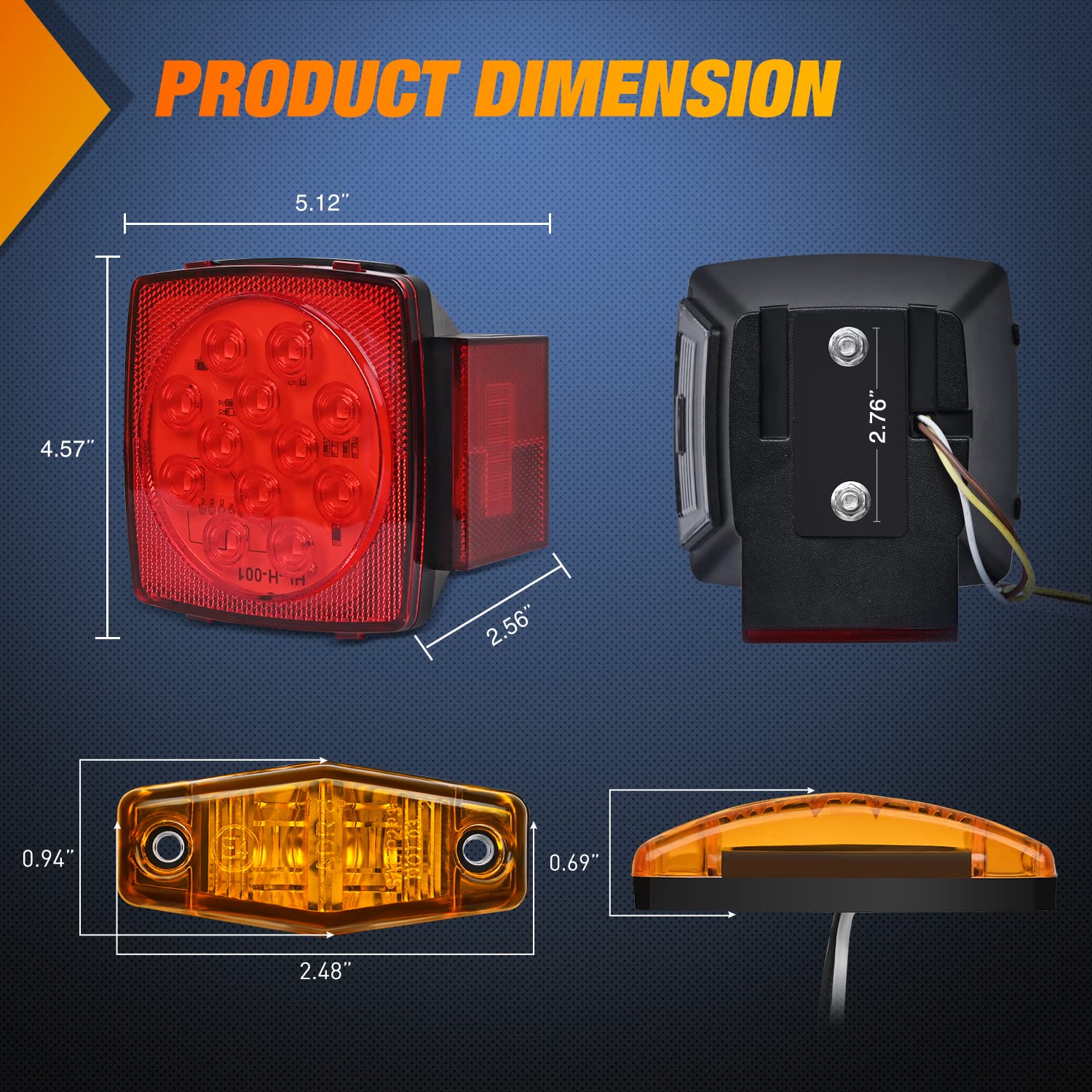 Foto 4 pulgar | Kit De Luces Led Nilight, Cuadradas, Con Tope Giratorio, 12 V - Venta Internacional.