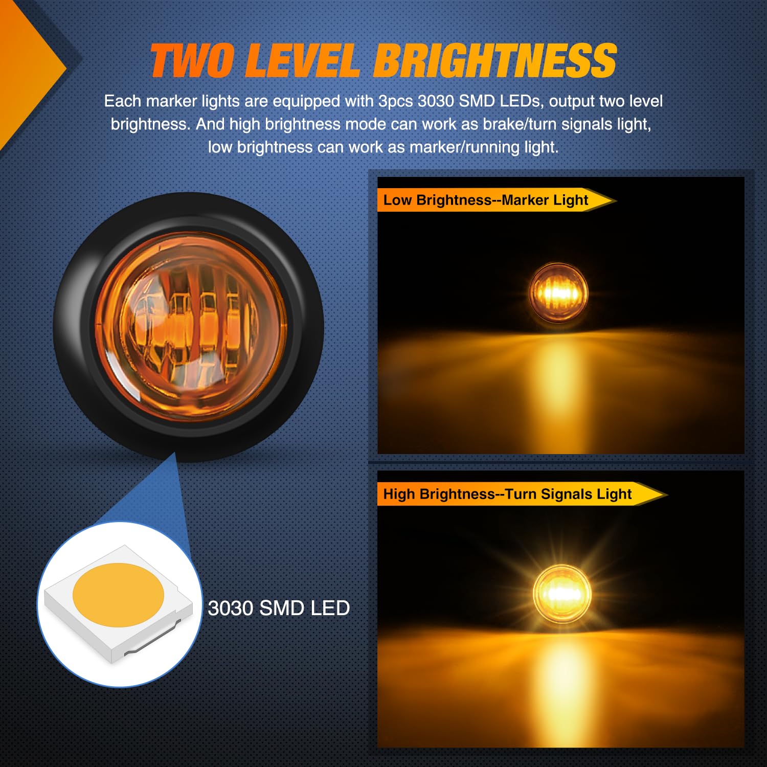 Foto 4 pulgar | Luz Indicadora Redonda Nilight De 3/4 Pulgadas, 10 Unidades, Led Ámbar Ip68 - Venta Internacional.