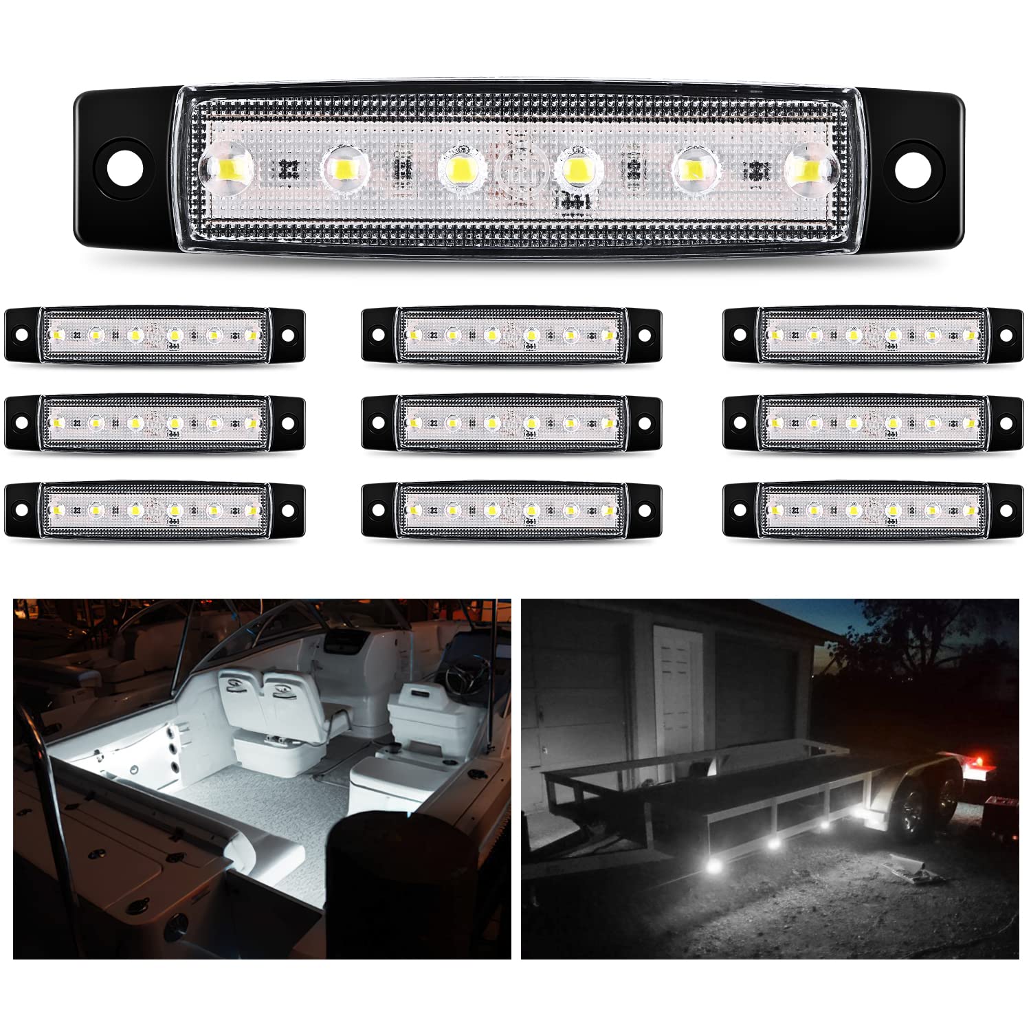 Foto 2 pulgar | Luz Indicadora Led Nilight, 10 Unidades, 3,8 Pulgadas, 6 Led, 12 V Dc - Venta Internacional.