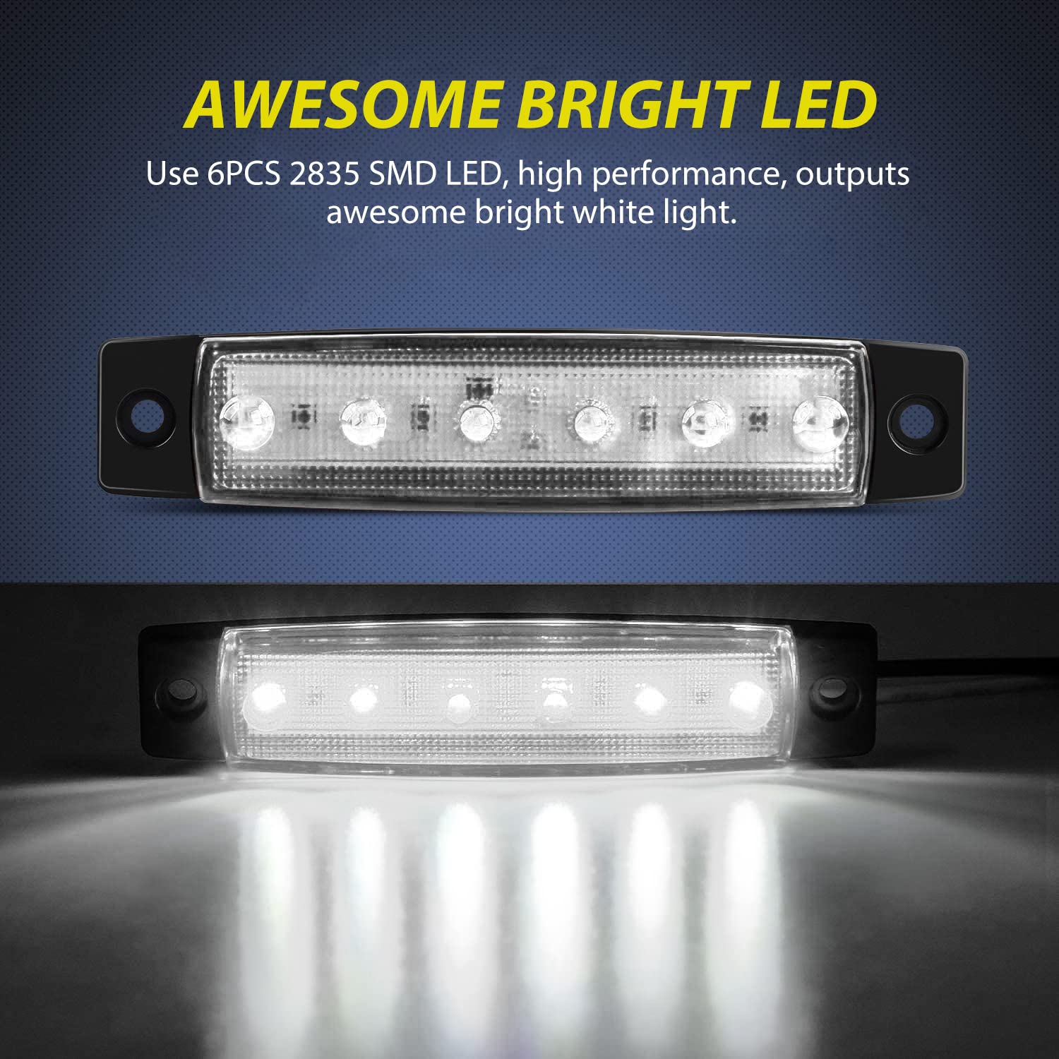 Foto 4 pulgar | Luz Indicadora Led Nilight, 10 Unidades, 3,8 Pulgadas, 6 Led, 12 V Dc - Venta Internacional.