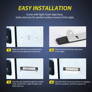Foto 7 | Luz Indicadora Led Nilight, 10 Unidades, 3,8 Pulgadas, 6 Led, 12 V Dc - Venta Internacional.