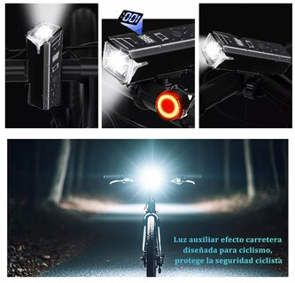 Foto 2 | Xtellar Luces Recargables De Alta Intensidad Para Bicicleta, Ipx6 Impermeables Con Funciones Múltiples Y Montaje Fácil