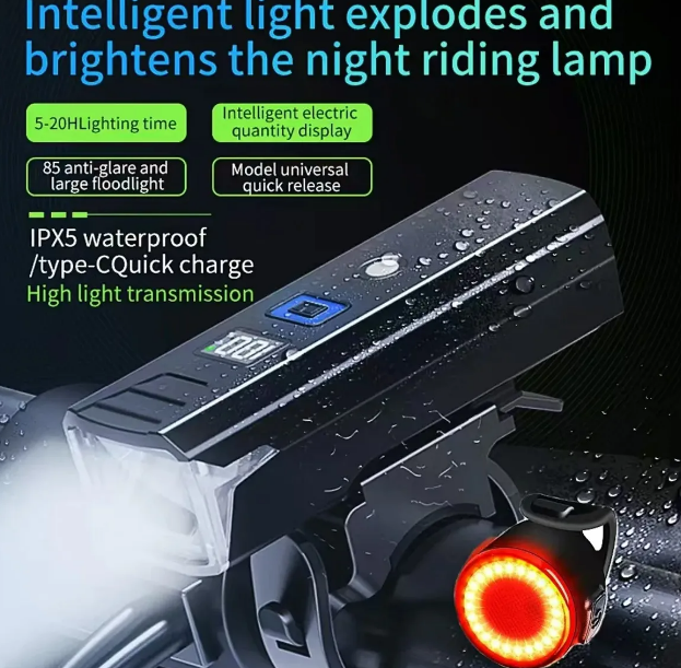 Foto 4 pulgar | Xtellar Luces Recargables De Alta Intensidad Para Bicicleta, Ipx6 Impermeables Con Funciones Múltiples Y Montaje Fácil