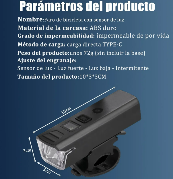 Foto 5 pulgar | Xtellar Luces Recargables De Alta Intensidad Para Bicicleta, Ipx6 Impermeables Con Funciones Múltiples Y Montaje Fácil