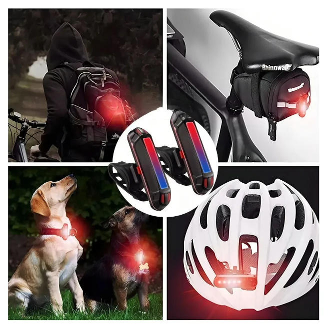 Foto 3 pulgar | Xtellar Luces Led Estroboscópicas Usb Recargables Para Bicicletas  Pack De 2  Multimodal Y Resistente Al Agua