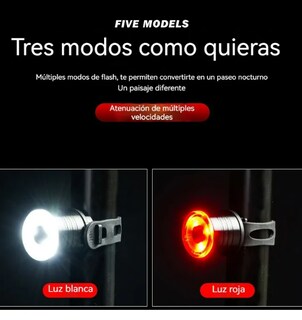 Foto 2 | Xtellar Pack 2 Luces Led Estroboscópicas De Seguridad Para Bicicletas Rojas Y Blancas
