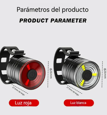Foto 5 pulgar | Xtellar Pack 2 Luces Led Estroboscópicas De Seguridad Para Bicicletas  Rojas Y Blancas
