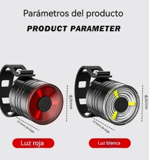 Foto 4 | Xtellar Pack 2 Luces Led Estroboscópicas De Seguridad Para Bicicletas Rojas Y Blancas