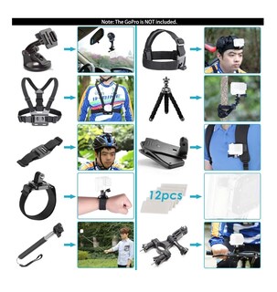 Foto 2 | Kit de Accesorios para Cámara Malubero 62 en 1 para Gopro8 Hero 9/8/7/6/5/4