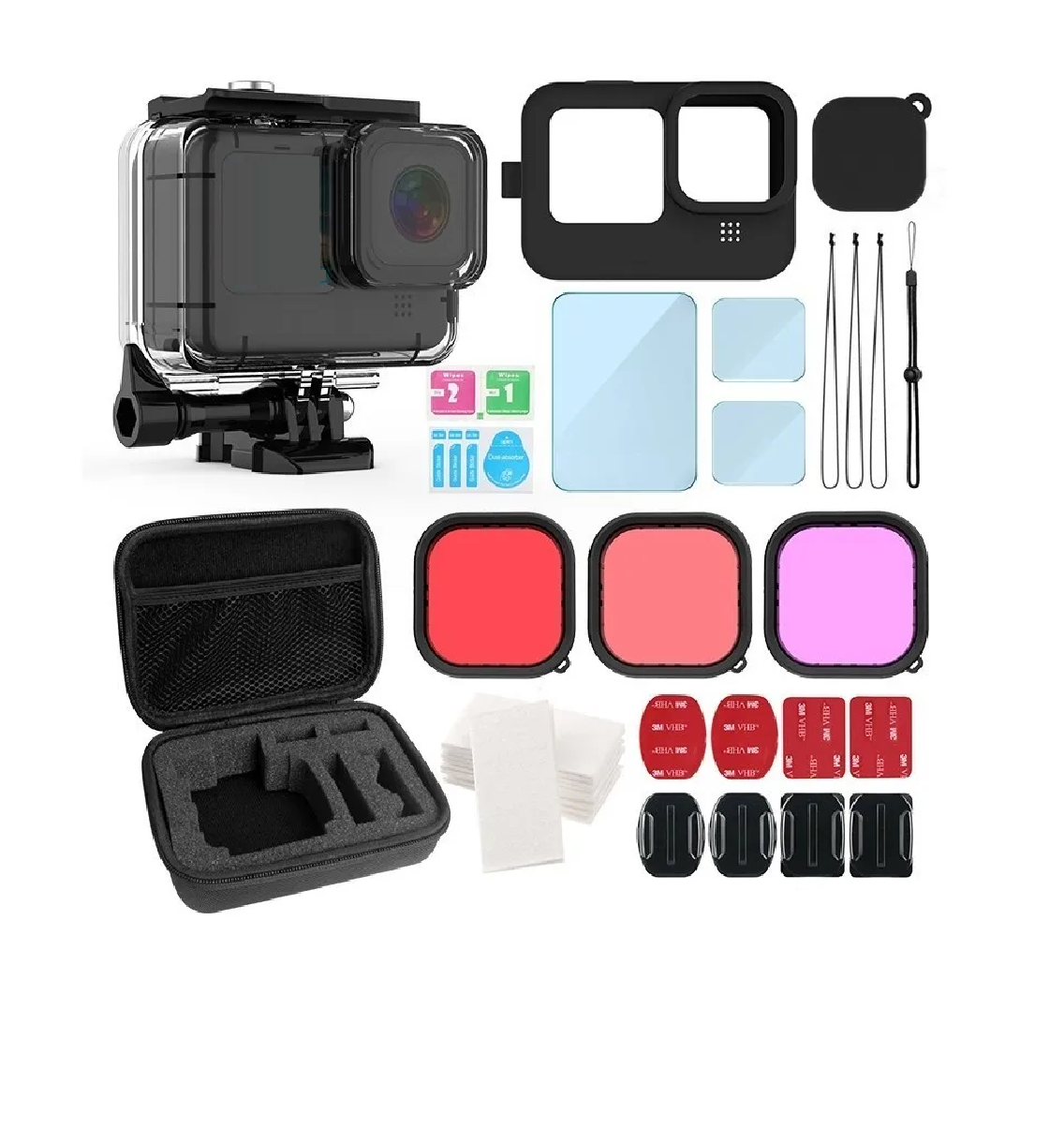 Foto 4 pulgar | Kit de Accesorios para Gopro Hero Eo Safe Imports Esi-084 color Negro