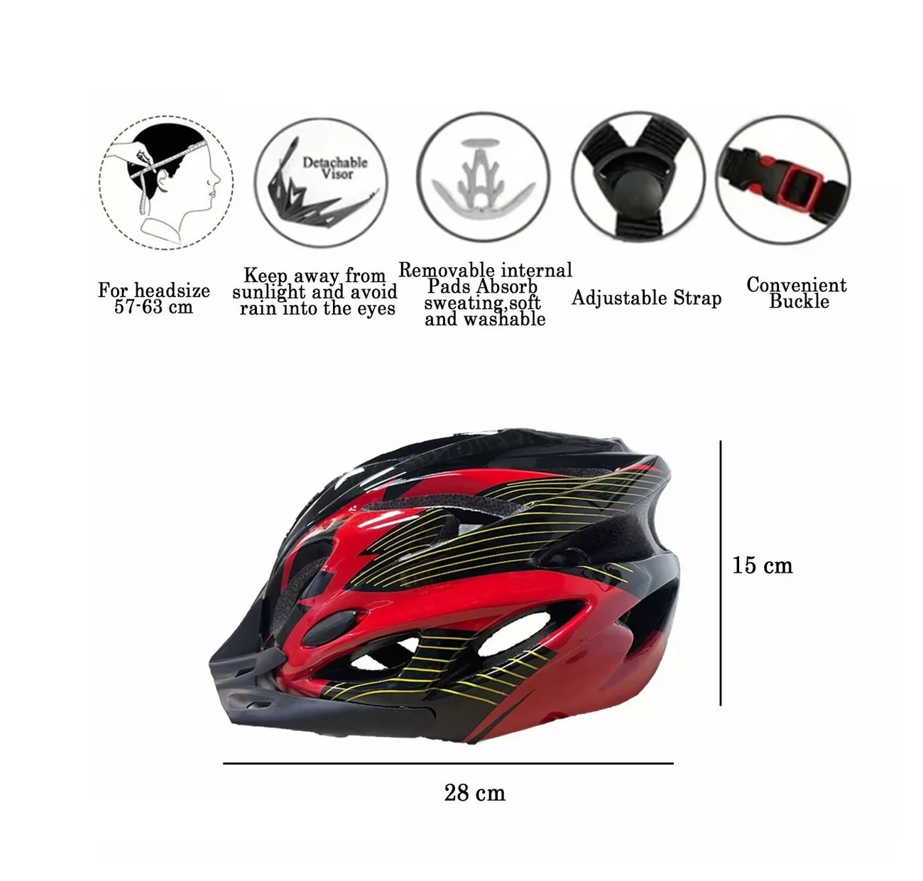 Foto 4 pulgar | Casco para Ciclista Belug color Negro con Accesorios