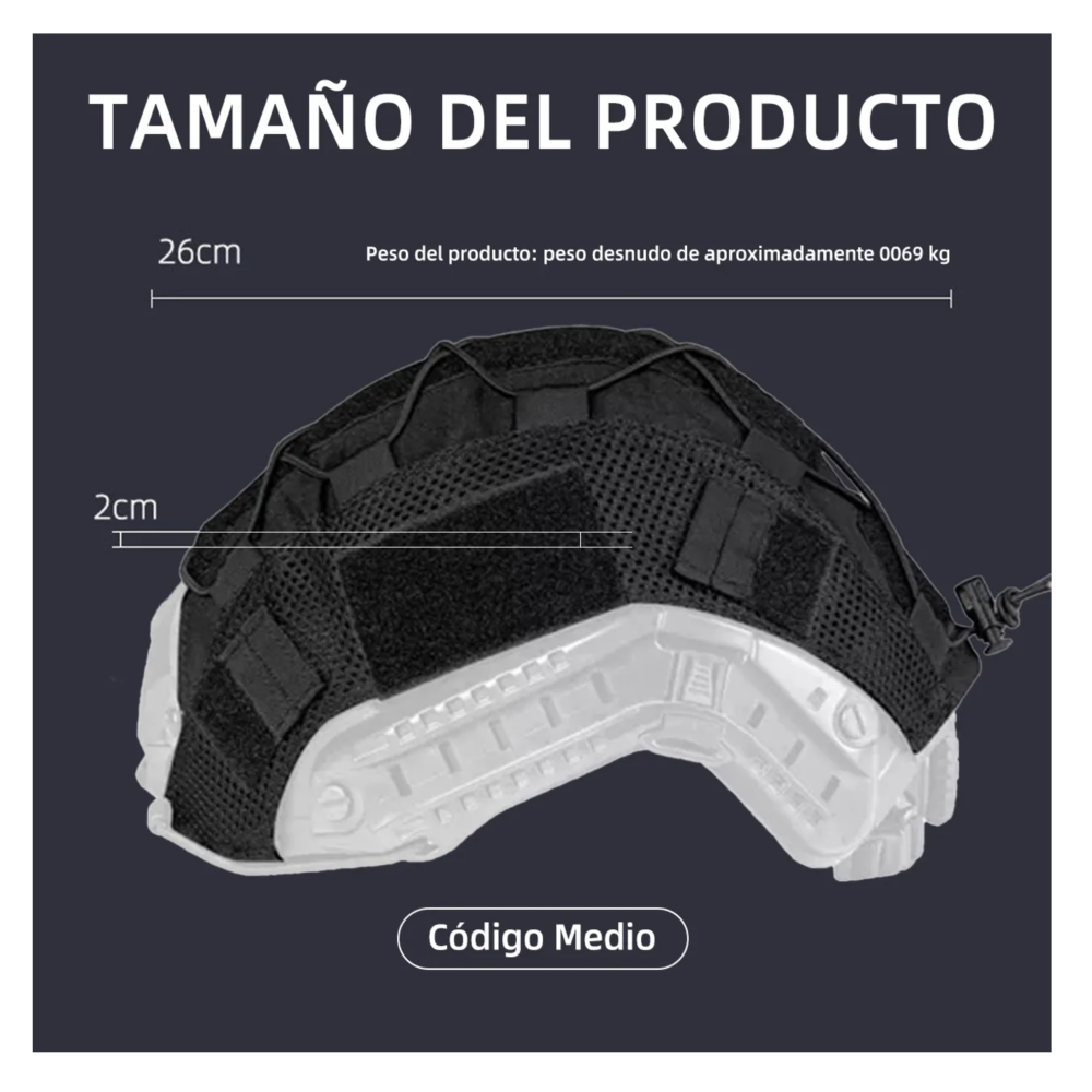 Foto 2 | Forro Para Casco Táctico  Equipo Táctico Lab.g  Negro
