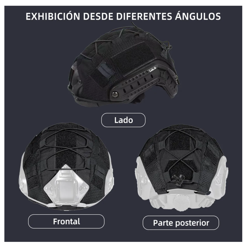 Foto 3 | Forro Para Casco Táctico  Equipo Táctico Lab.g  Negro