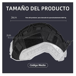 Foto 2 | Forro Para Casco Táctico Equipo Táctico Belug Negro