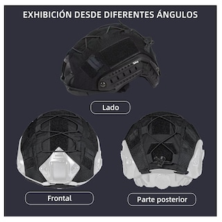 Foto 3 | Forro Para Casco Táctico Equipo Táctico Belug Negro