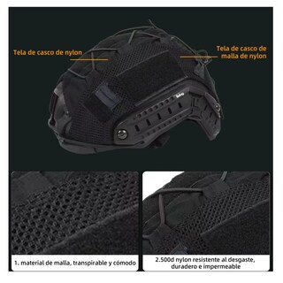 Foto 5 | Forro Para Casco Táctico Equipo Táctico Belug Negro