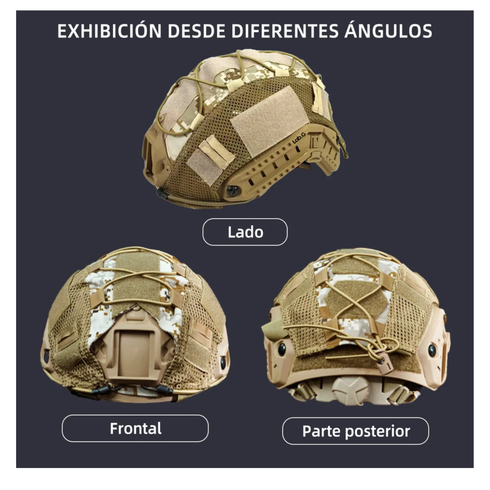 Foto 4 pulgar | Forro Para Casco Táctico Militar  Equipo Táctico Lab.g  Caqui