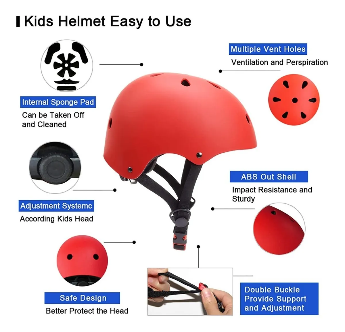 Foto 4 pulgar | Casco de Protección Infantil para Bicicleta Malubero color Rojo Edad 3-13 Años