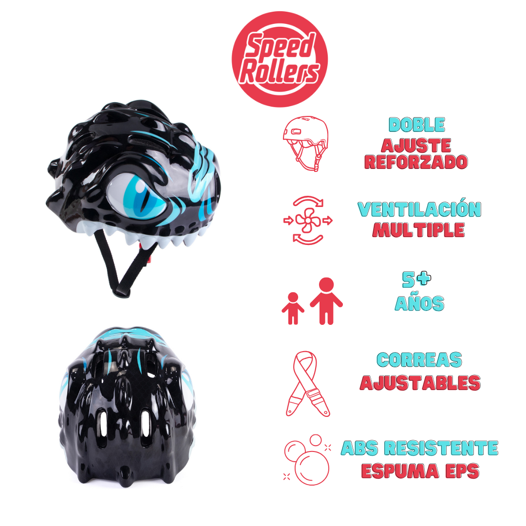 Foto 4 | Casco De Protección Speed Rollers Scarby Negro Para Niño