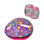 Combo Casco Rodilleras Infantil Glam Girl Follow Your Dreams