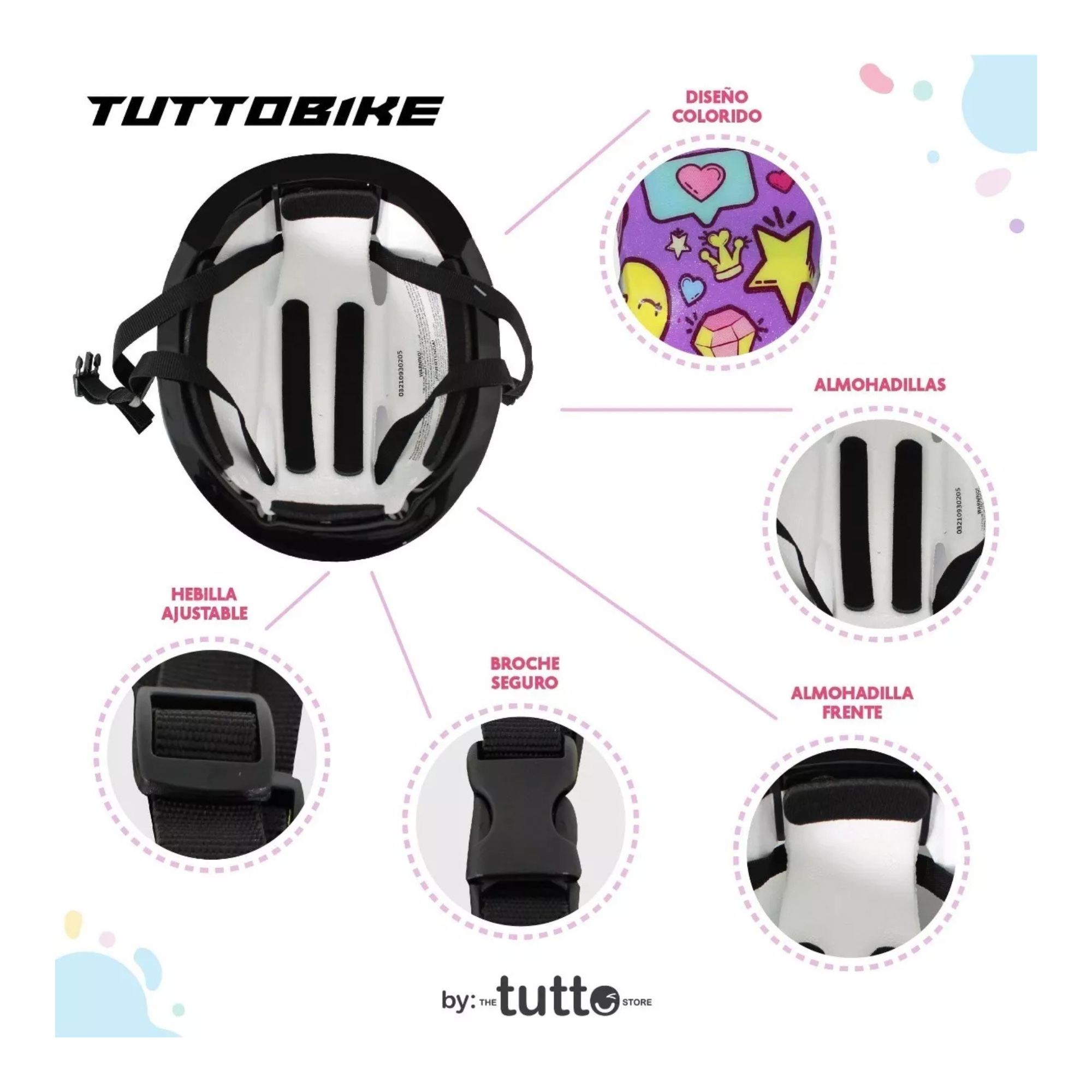 Foto 4 | Combo Casco Rodilleras Infantil Glam Girl Follow Your Dreams