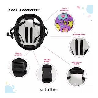 Foto 4 | Combo Casco Rodilleras Infantil Glam Girl Follow Your Dreams