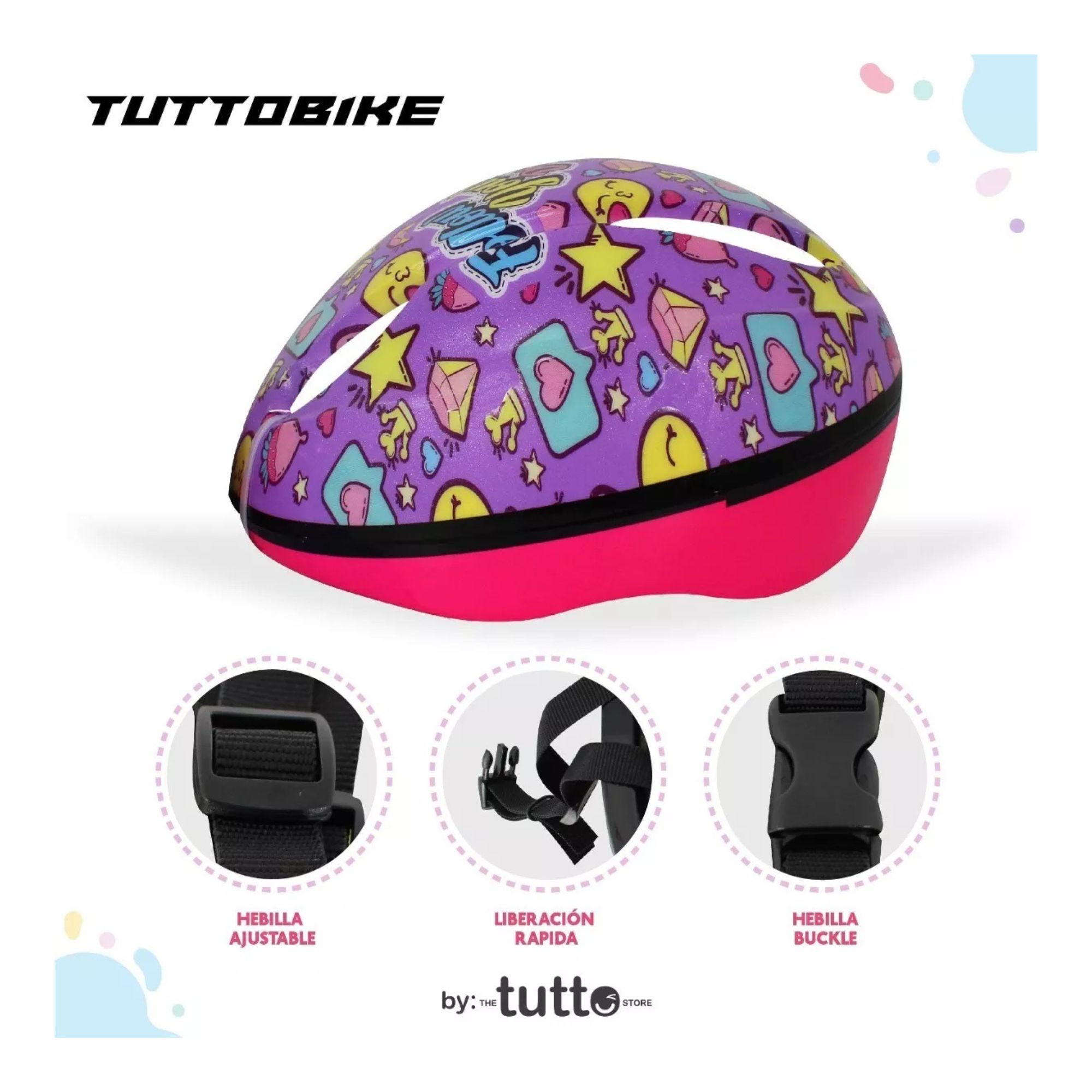 Foto 6 pulgar | Combo Casco Rodilleras Infantil Glam Girl Follow Your Dreams