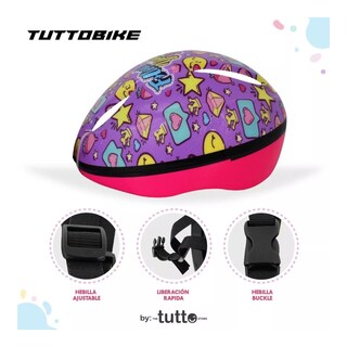 Foto 5 | Combo Casco Rodilleras Infantil Glam Girl Follow Your Dreams