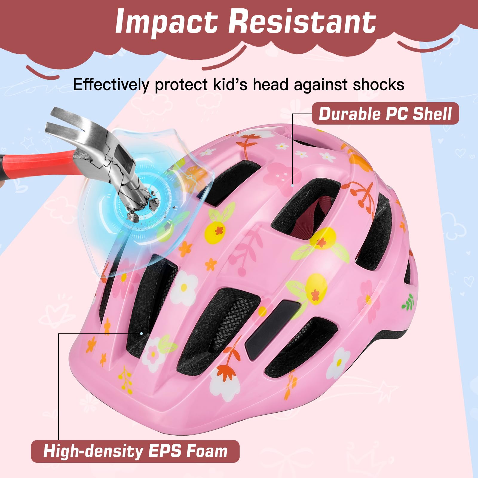 Foto 4 pulgar | Casco De Bicicleta Infantil Zacro Para Niños Y Niñas De 2 A 14 Años - Venta Internacional.