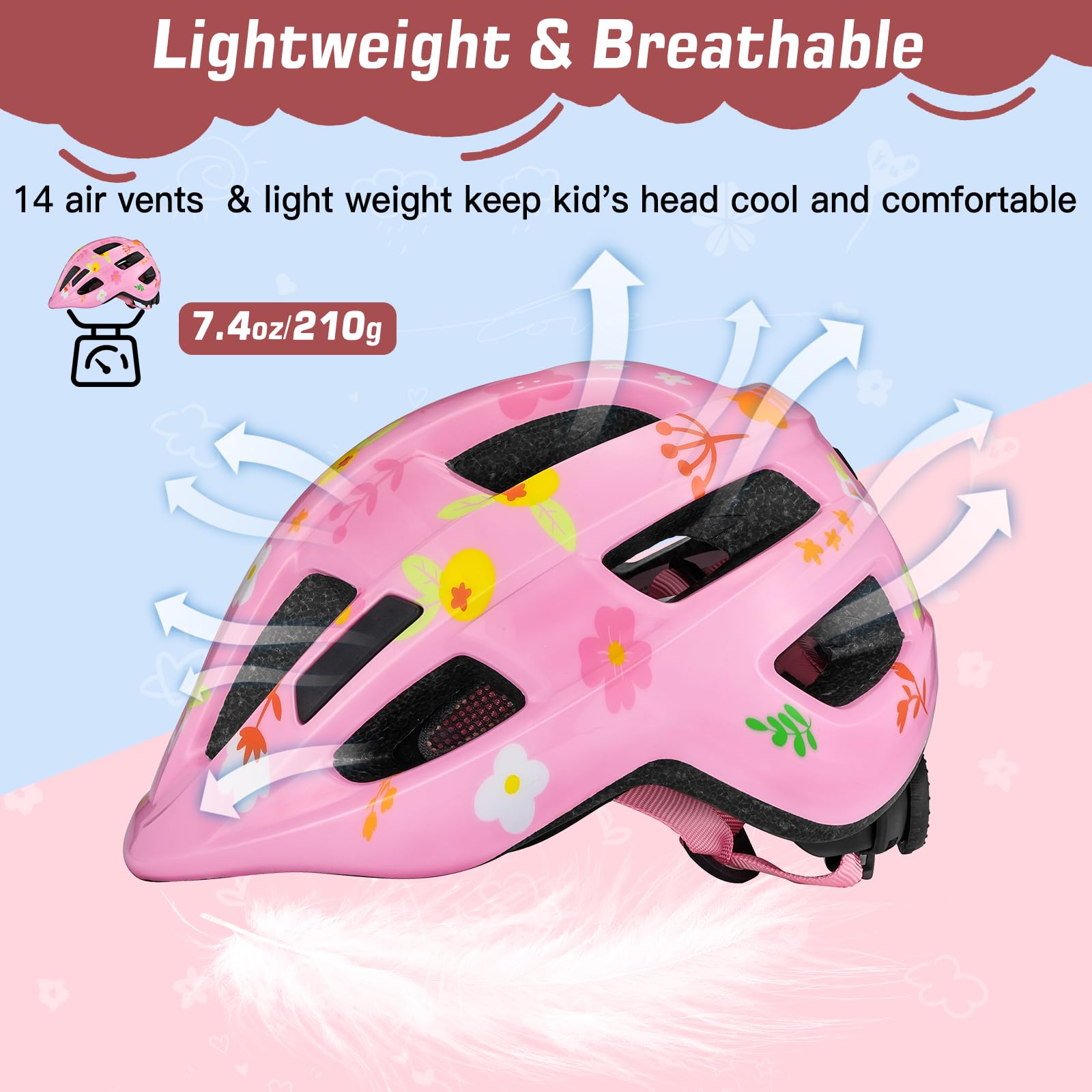 Foto 5 pulgar | Casco De Bicicleta Infantil Zacro Para Niños Y Niñas De 2 A 14 Años - Venta Internacional.