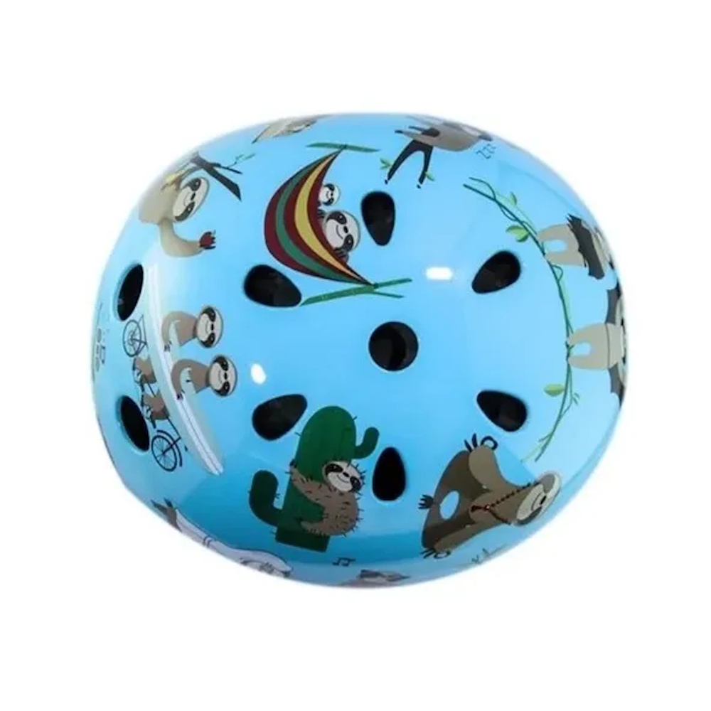 Foto 3 pulgar | Casco Infantil Ciclismo Azul Perezosos Luz Led Niños Hornit