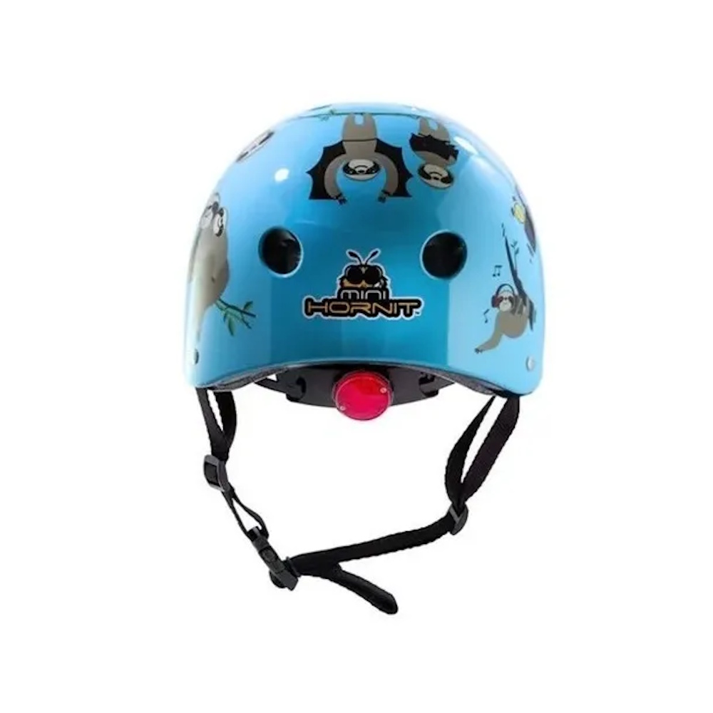 Foto 4 pulgar | Casco Infantil Ciclismo Azul Perezosos Luz Led Niños Hornit