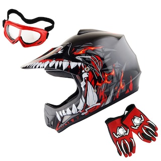 Foto 1 | Casco Wow Para Niños, Motocross, Bmx, Atv, Dragón, Rojo, Talla L - Venta Internacional.