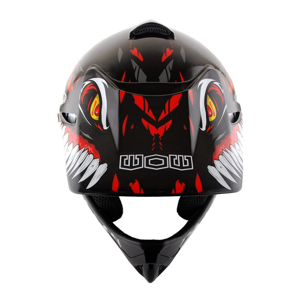 Foto 3 pulgar | Casco Wow Para Niños, Motocross, Bmx, Atv, Dragón, Rojo, Talla L - Venta Internacional.