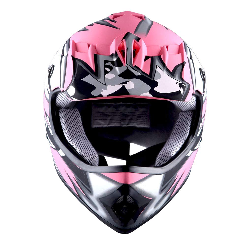 Foto 7 pulgar | Casco Wow Para Niños De Motocross Bmx Mx Atv Star, Color Rosa Mate - Venta Internacional.