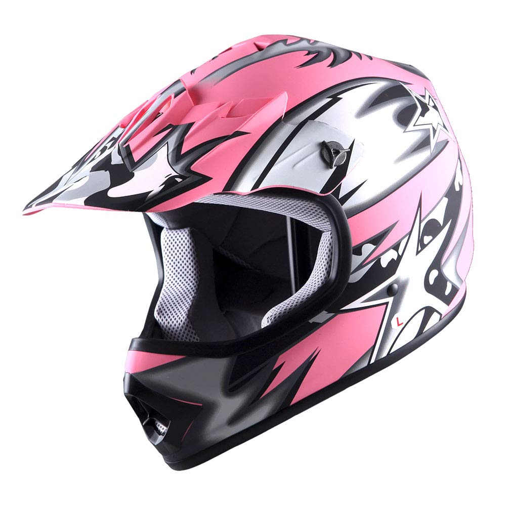 Casco Wow Para Niños De Motocross Bmx Mx Atv Star, Color Rosa Mate - Venta Internacional.
