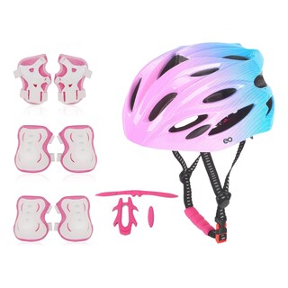 Foto 1 | Kit Casco Protección Niños Rodilleras Muñequeras Coderas Estilo 2 Eo Safe Imports Esi-18695 Rosa