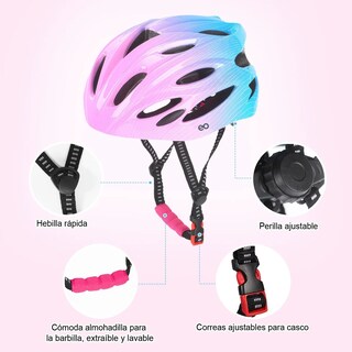 Foto 2 | Kit Casco Protección Niños Rodilleras Muñequeras Coderas Estilo 2 Eo Safe Imports Esi-18695 Rosa