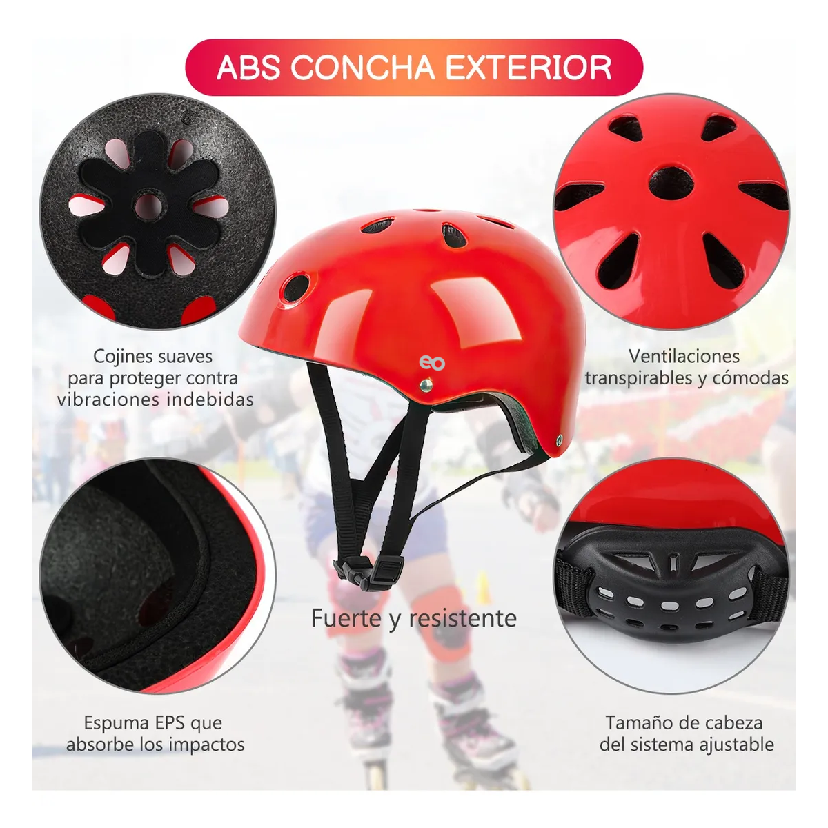 Foto 3 pulgar | 7pzas, Kit De Protección Rodilla Codo Mano, Patinaje Y Bicicleta Para Niño Eo Safe Imports Esi-19240 Rojo