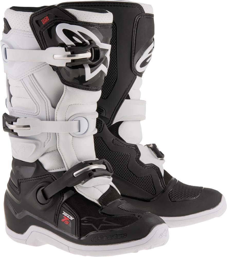 Foto 2 pulgar | Bota De Motocross Alpinestars Youth Tech 7s, Color Blanco Y Negro, Talla 5 - Venta Internacional.