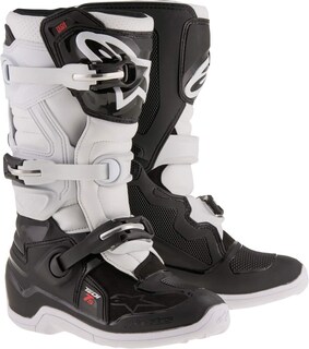 Foto 1 | Bota De Motocross Alpinestars Youth Tech 7s, Color Blanco Y Negro, Talla 5 - Venta Internacional.