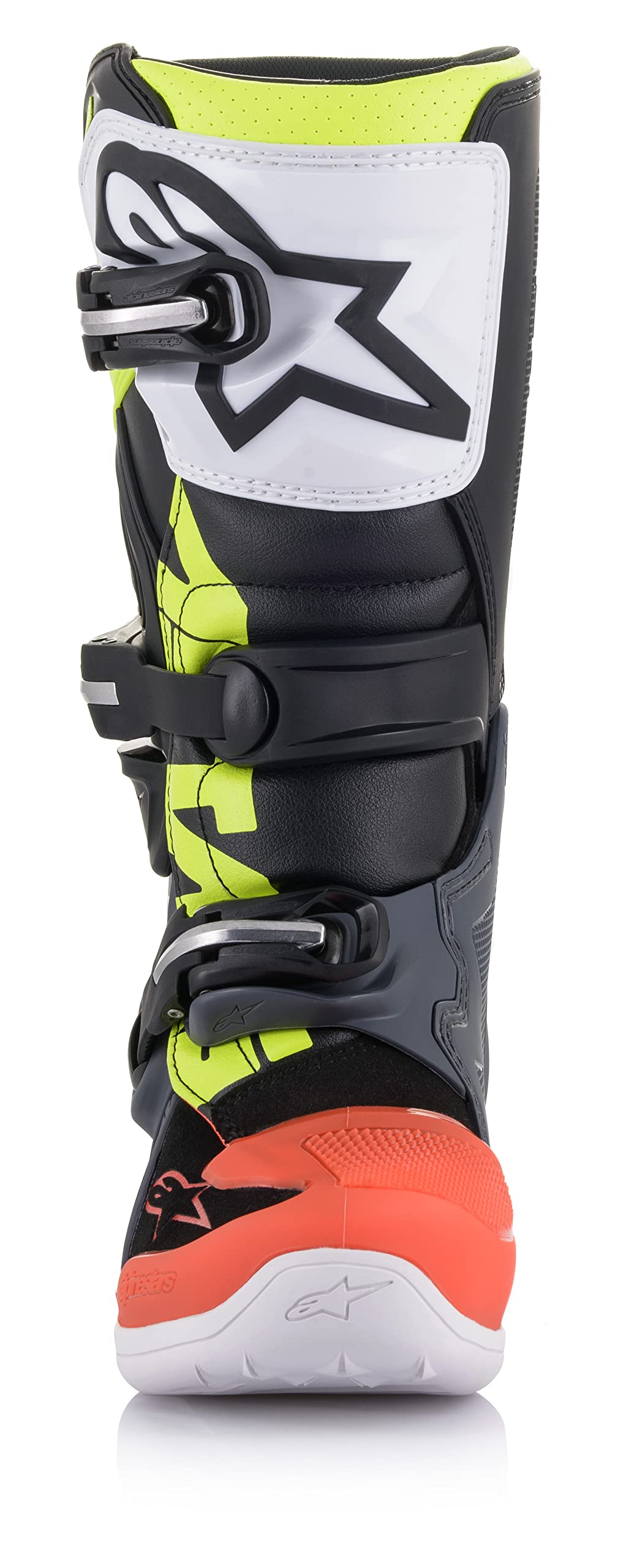 Foto 3 pulgar | Botas Alpinestars Tech 7s Para Niños Negro/plateado/blanco/dorado - Venta Internacional.