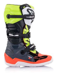 Foto 4 | Botas Alpinestars Tech 7s Para Niños Negro/plateado/blanco/dorado - Venta Internacional.