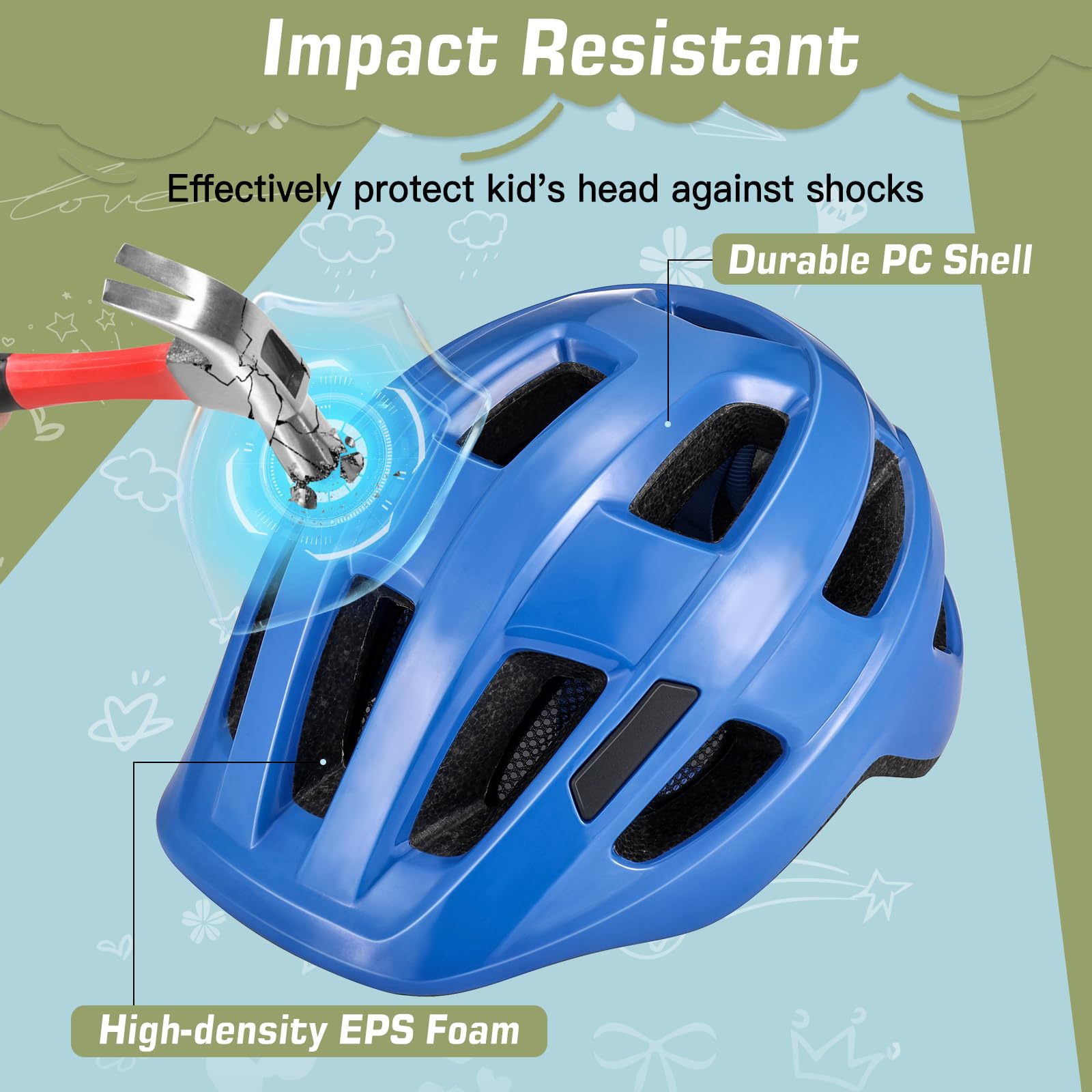 Foto 4 pulgar | Casco De Bicicleta Infantil Zacro Para Niños Y Niñas De 2 A 14 Años - Venta Internacional.