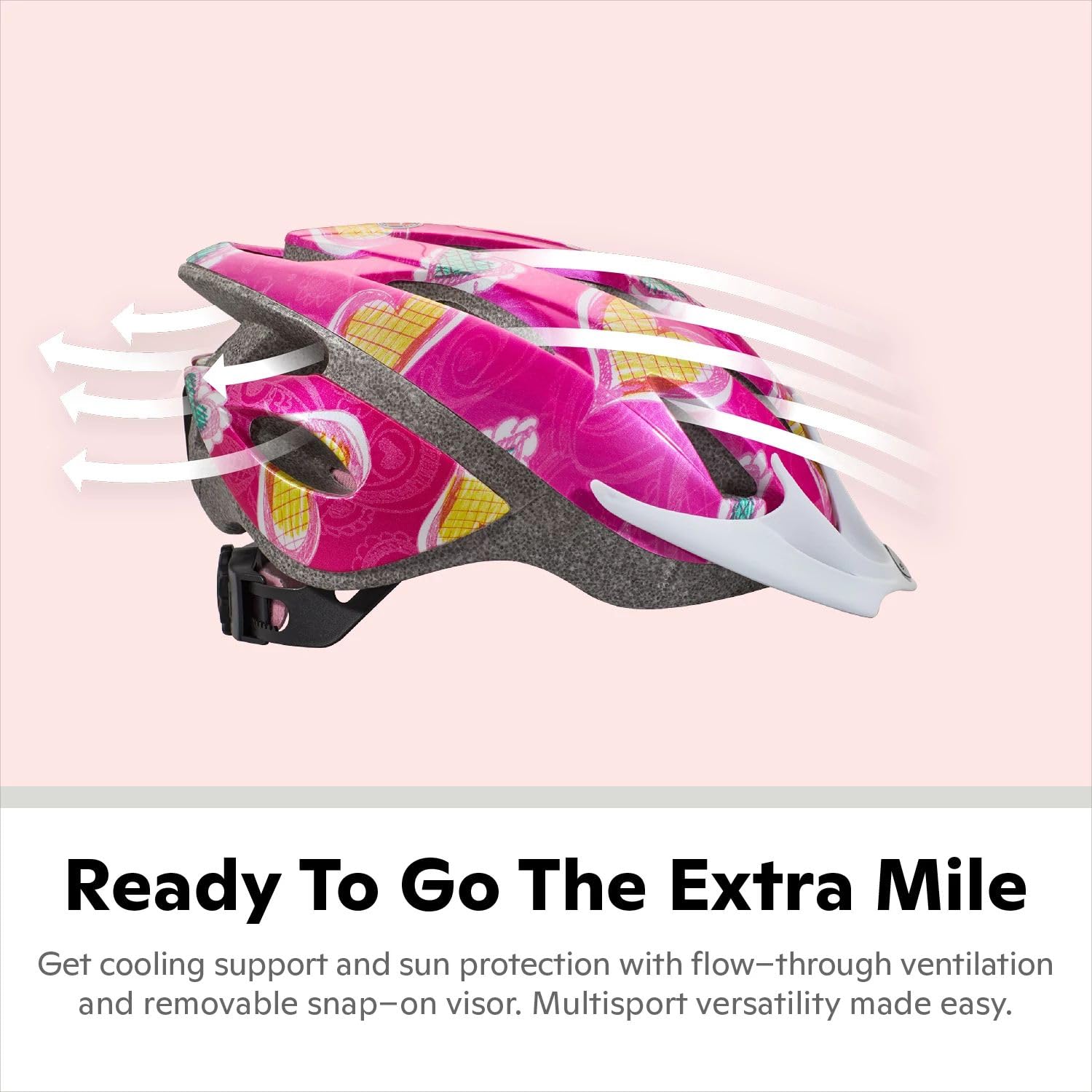 Foto 4 pulgar | Casco De Bicicleta Schwinn Thrasher Para Niños De 5 A 8 Años, Color Rosa Y Corazones - Venta Internacional.