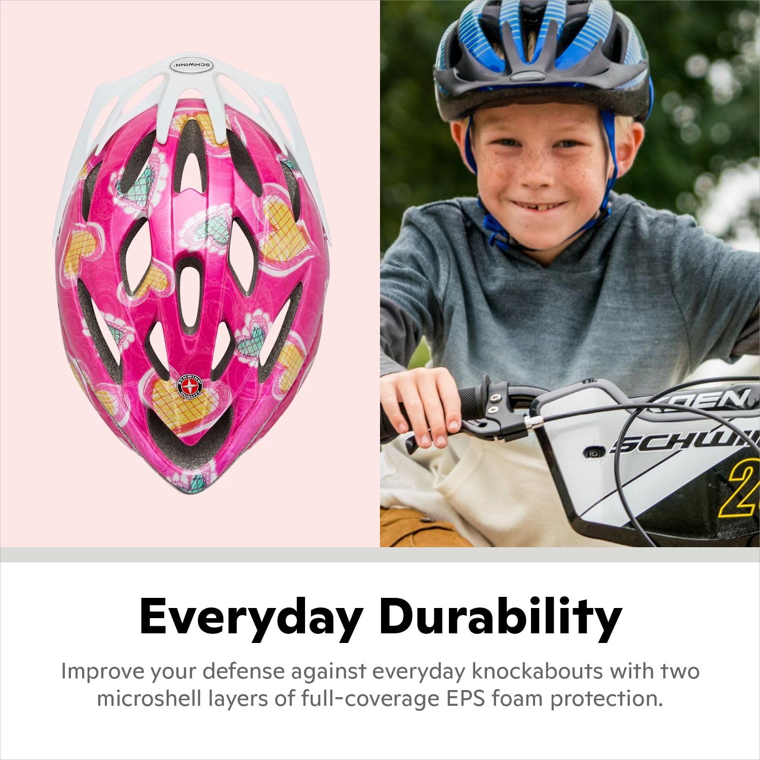 Foto 5 | Casco De Bicicleta Schwinn Thrasher Para Niños De 5 A 8 Años, Color Rosa Y Corazones - Venta Internacional.