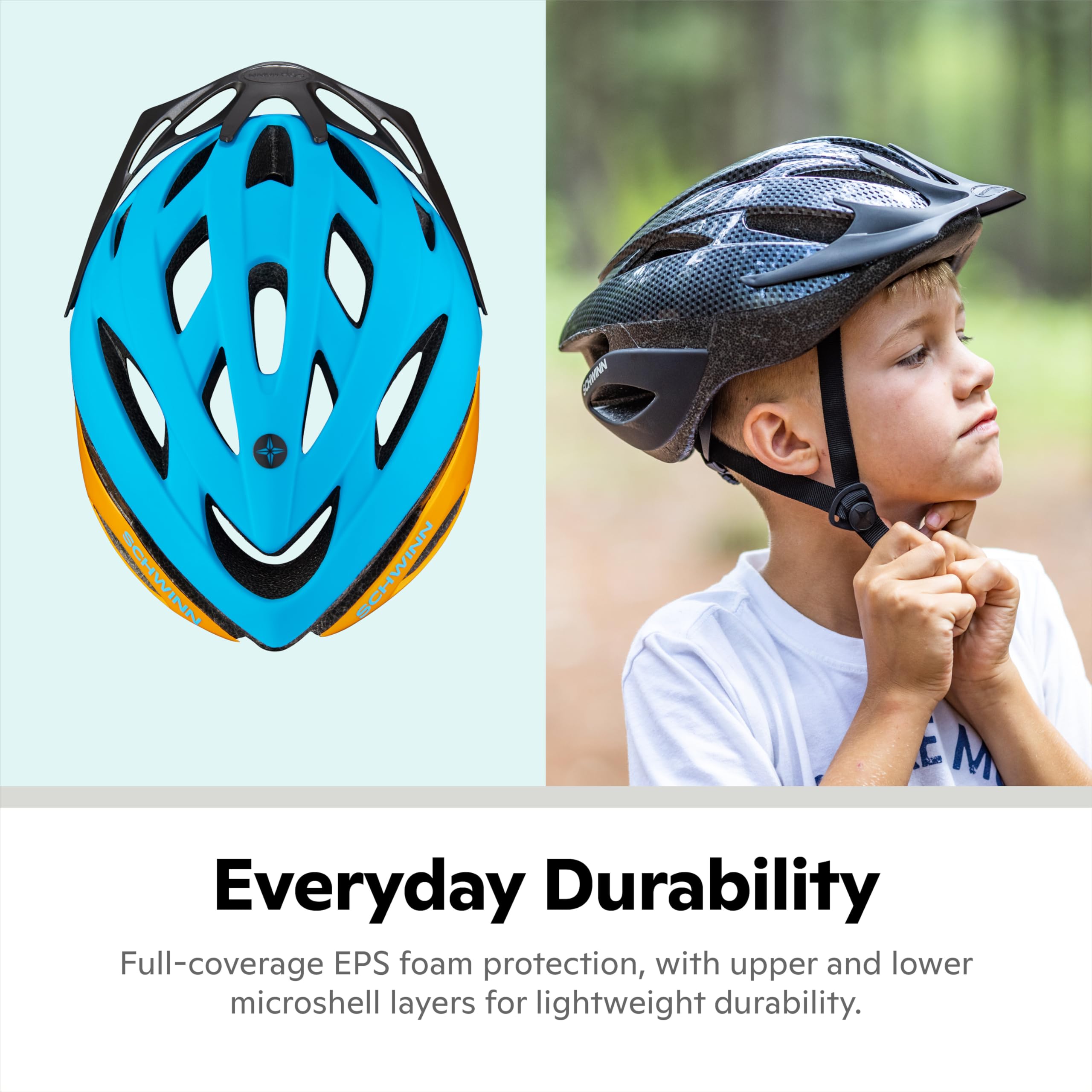 Foto 5 | Casco De Bicicleta Schwinn Thrasher Para Niños De 5 A 8 Años, Azul/naranja - Venta Internacional.